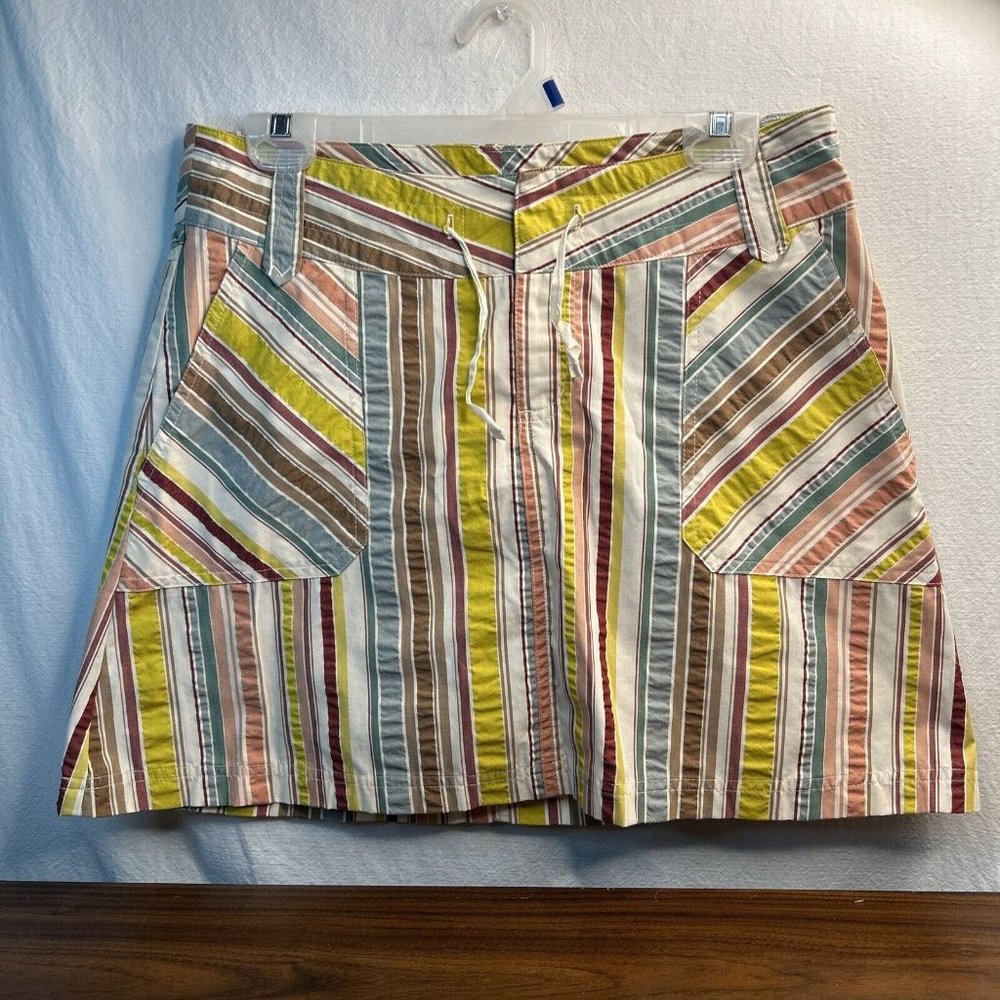Patagonia Multicolor Retro Striped Netty Skirt Organic Cotton Women's Size 8
